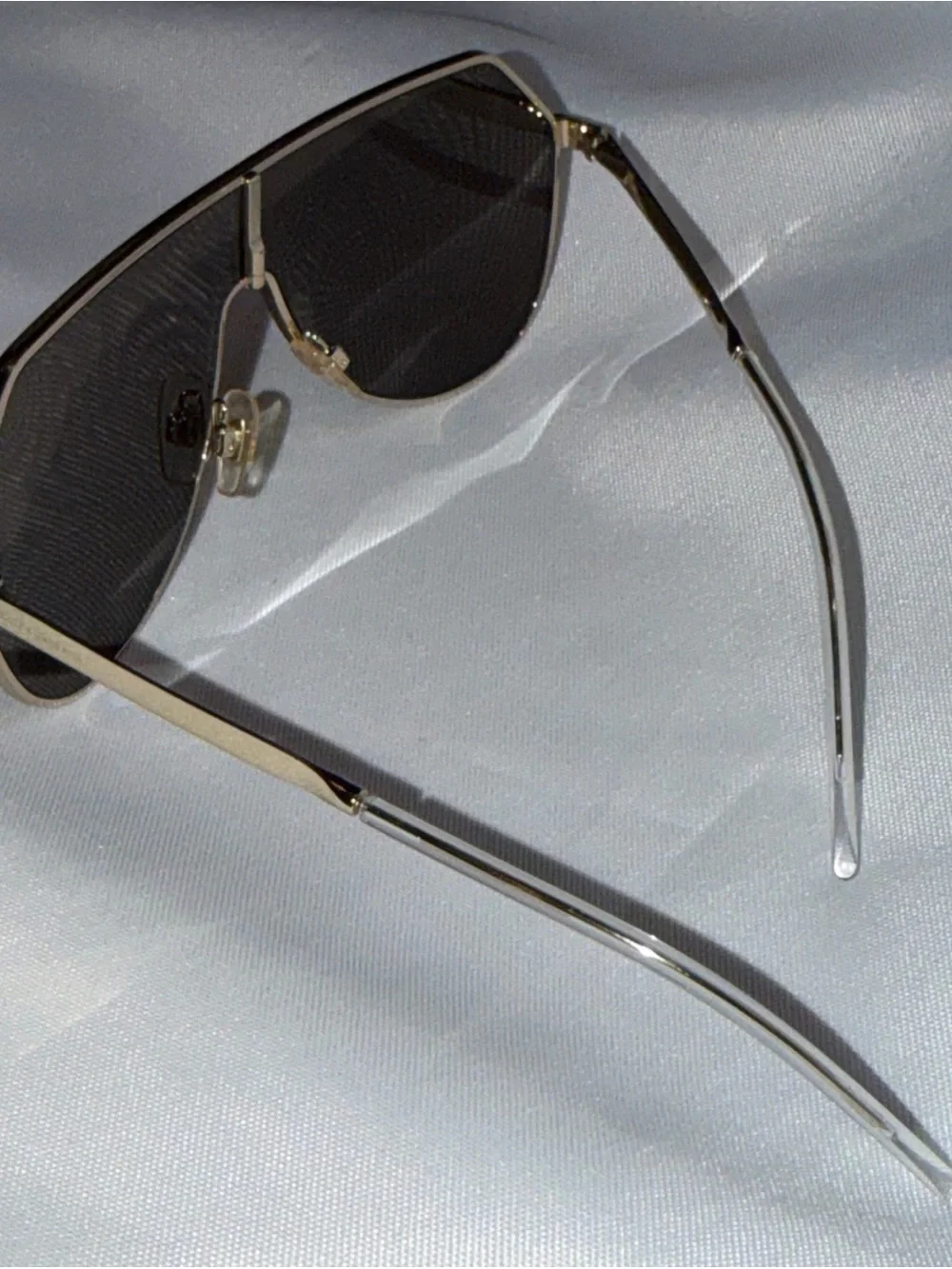 Dolce & Gabbana DG2221 498/7P Shield Sunglasses Gold Italy 145 Authentic